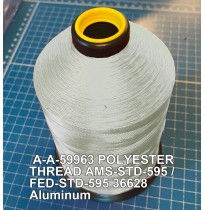 A-A-59963 Polyester Thread Type I (Non-Coated) Size AA Tex 30 AMS-STD-595 / FED-STD-595 Color 36628 Aluminum