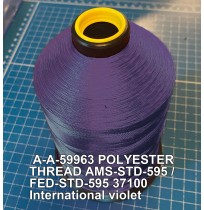 A-A-59963 Polyester Thread Type I (Non-Coated) Size 4 Tex 270 AMS-STD-595 / FED-STD-595 Color 37100 International violet