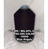 MIL-DTL-32072 Polyester Thread, Type II, Tex 138, Size FF, Color Blue Angels Blue 15050 