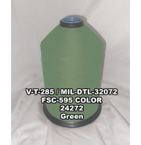 V-T-285F Polyester Thread, Type I, Tex 92, Size F, Color Green 24272 
