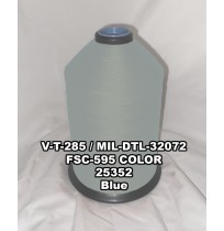 MIL-DTL-32072 Polyester Thread, Type II, Tex 554, Size 8/C, Color Blue 25352 