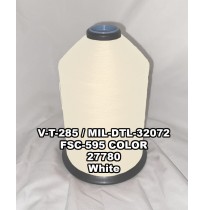 MIL-DTL-32072 Polyester Thread, Type I, Tex 23, Size A, Color White 27780 