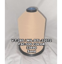 MIL-DTL-32072 Polyester Thread, Type I, Tex 23, Size A, Color Sand 33690 