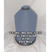 V-T-285F Polyester Thread, Type I, Tex 138, Size FF, Color Dark Blue 35190 