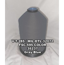 MIL-DTL-32072 Polyester Thread, Type I, Tex 346, Size 5/C, Color Gray Blue 35237 