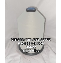 MIL-DTL-32072 Polyester Thread, Type I, Tex 138, Size FF, Color Light Blue 35622 