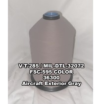 V-T-285F Polyester Thread, Type II, Tex 207, Size 3/C, Color Aircraft Exterior Gray 36300