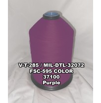 MIL-DTL-32072 Polyester Thread, Type II, Tex 138, Size FF, Color Purple 37100 